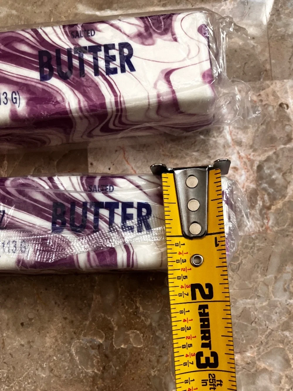 Purple Swirl Butter Sticks Slow-Rise Squishy Toy Set of 2